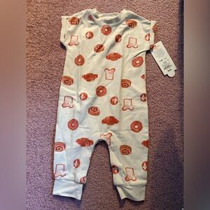 Cat & Jack Baby Pastry Onesie in Cream and Red